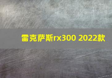 雷克萨斯rx300 2022款